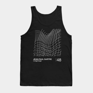 Jean-Paul Sartre / Minimalist Graphic Design Fan Artwork Tank Top